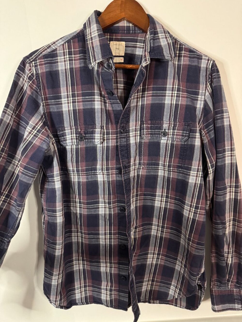 Gap Purple Flannel LS Shirt (M)